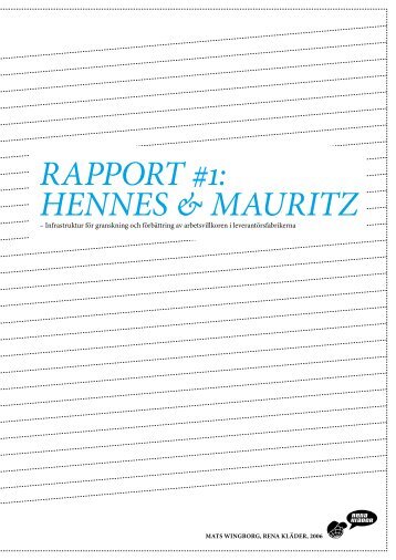 RAPPORT #1: HENNES & MAURITZ - Rena Kläder