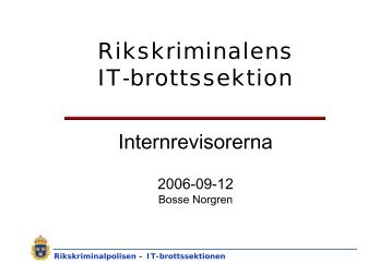 Rikskriminalpolisen – IT-brottssektionen