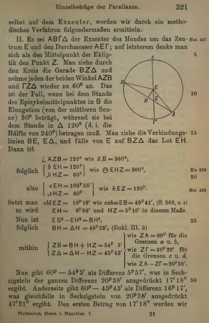 Des Claudius Ptolemäus Handbuch der astronomie ..