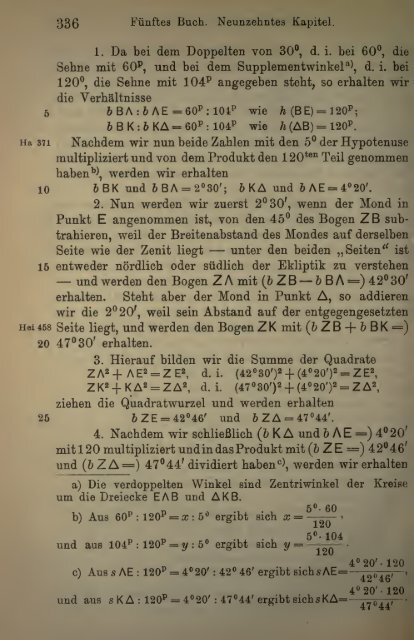 Des Claudius Ptolemäus Handbuch der astronomie ..