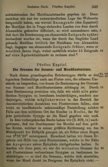 Des Claudius Ptolemäus Handbuch der astronomie ..