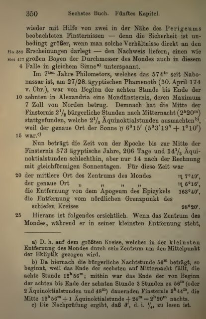 Des Claudius Ptolemäus Handbuch der astronomie ..