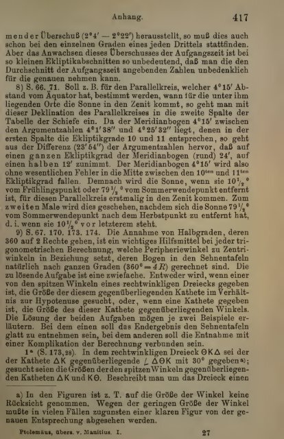 Des Claudius Ptolemäus Handbuch der astronomie ..