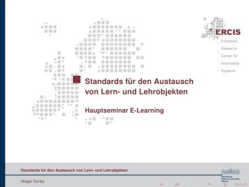 Standards für den Austausch von Lern- und Lehrobjekten ...