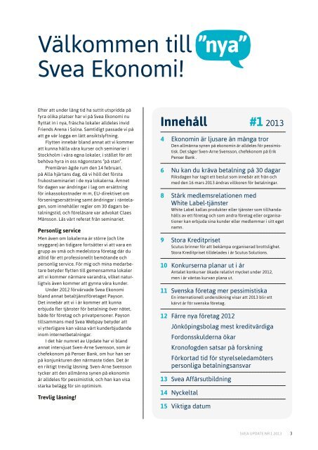 Mars 2013 - Svea Ekonomi