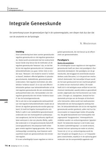 Integrale Geneeskunde - Stichting TIG