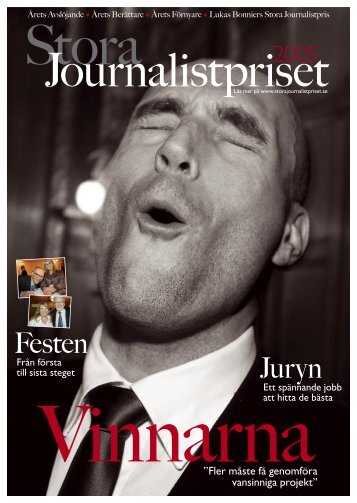 Tidning om Stora Journalistpriset - Mats Lundström