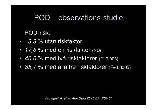 Dagkirurgi – Postoperativ kognitiv dysfunktion