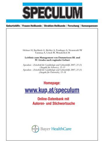 Leitlinie zum Management von Dammrissen III. und IV. Grades nach ...