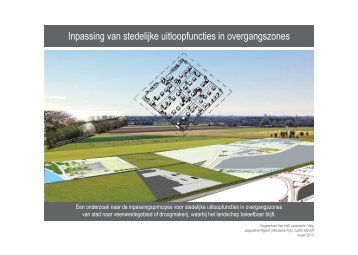 Inpassing van stedelijke uitloopfuncties in overgangszones