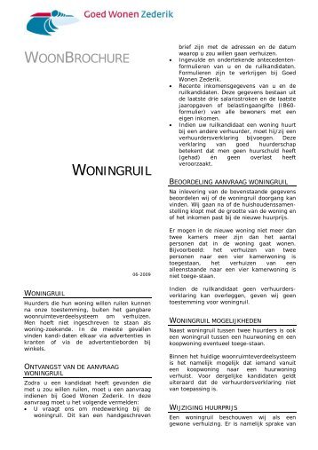 Folder Woningruil 06-2009 - website - Goed Wonen Zederik