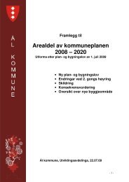 Ny skildring av planen - Ål kommune