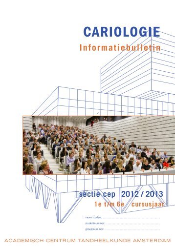 Cariologie Informatiebulletin 2012-13 - Acta