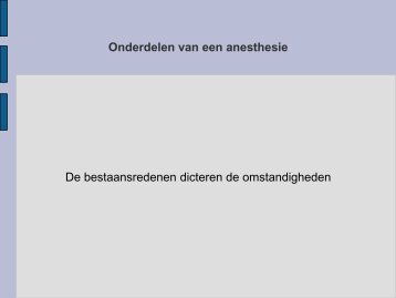 7 Anesthesie stappen - Imelda