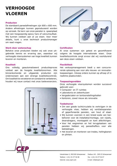 Verhoogde vloeren brochure