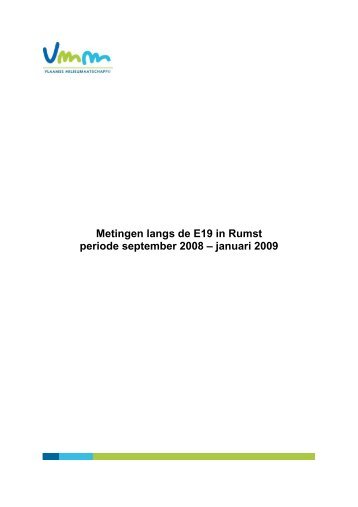 Metingen langs de E19 in Rumst - Vlaamse Milieumaatschappij