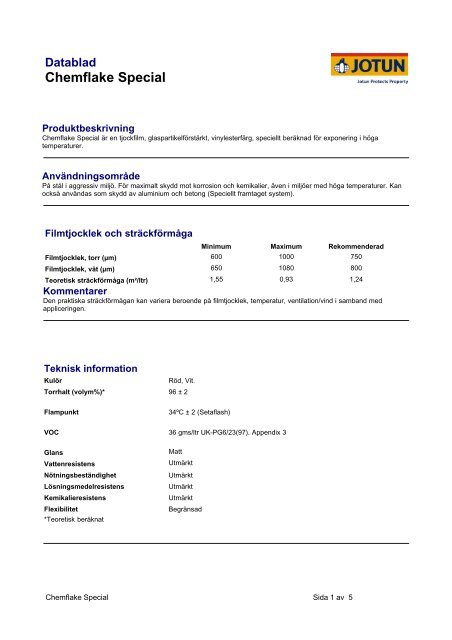 Chemflake Special - Swedish (se)