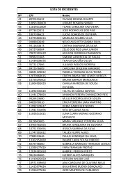 LISTA DE EXCEDENTES Nº CPF Nome 41 8970315632 ... - FESP