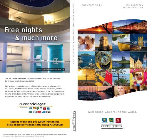 Free nights &amp; much more - Choice Hotels Europe