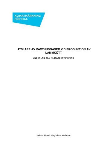 Underlagsrapport lamm 100401 HA _2_ - Klimatmärkningen.se