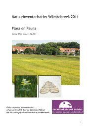 Flora en Fauna - De Wilmkebreek Polder