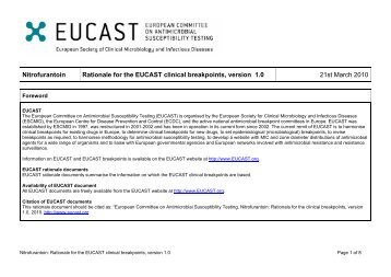 Nitrofurantoin - eucast