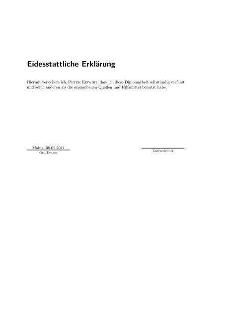Diplomarbeit Peter Eiswirt (2011)