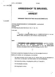 ARBEIDSHOF TE BRUSSEL ARREST