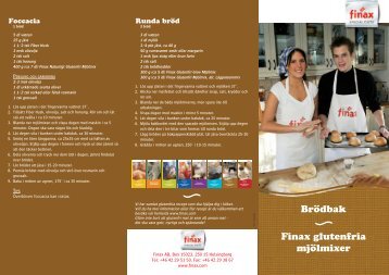 Brödbak Finax glutenfria mjölmixer