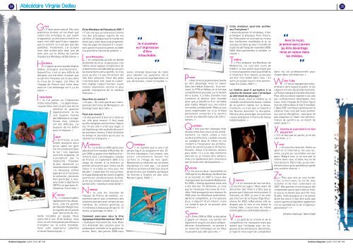 Natation Magazine n°111 - juillet 2009 - Fédération Française de ...