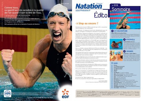 Natation Magazine n°111 - juillet 2009 - Fédération Française de ...