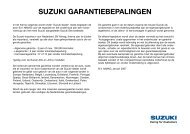 SUZUKI GARANTIEBEPALINGEN