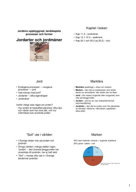 Jordarter och jordmåner - BOFFE.COM