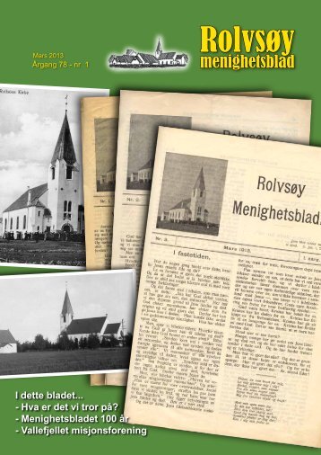 Rolvsøy menighetsblad er 100 år - Fredrikstad Domkirke