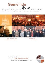 Freude und Trauer - Evangelische Kirchengemeinde Marienkirche