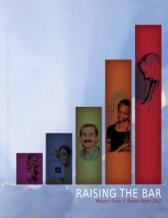 2007 Annual Report: Raising the Bar - Mazzoni Center