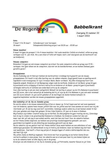 Babbelkrant - De Regenboog