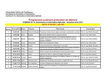 Programare sustinere - comisia A1-1L