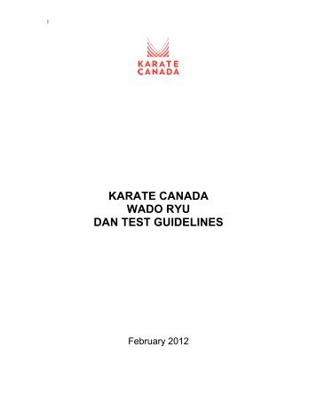 karate canada wado ryu dan test guidelines