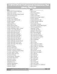 Hort Pro Version V List for PDF - Horticopia