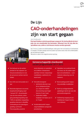 CAO-onderhandelingen zijn van start gegaan - ACV Openbare ...