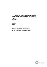 Dansk Branchekode - Danmarks Statistik