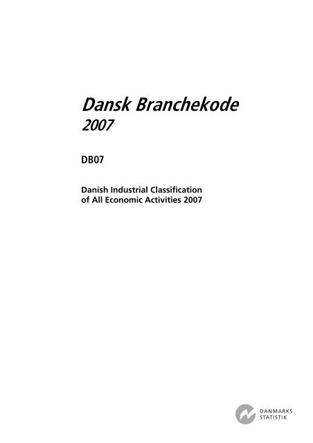 Dansk Branchekode - Danmarks Statistik