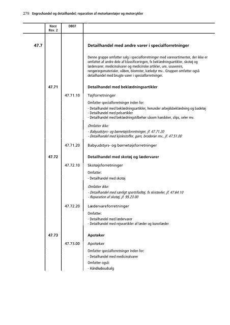 Dansk Branchekode - Danmarks Statistik