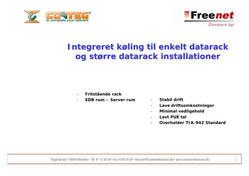 Total løsninger til datacentre og server rack - Freenet Danmark ApS
