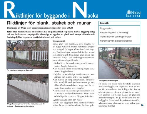 11 bygglov riktlinjer plank bilaga - Nacka kommun