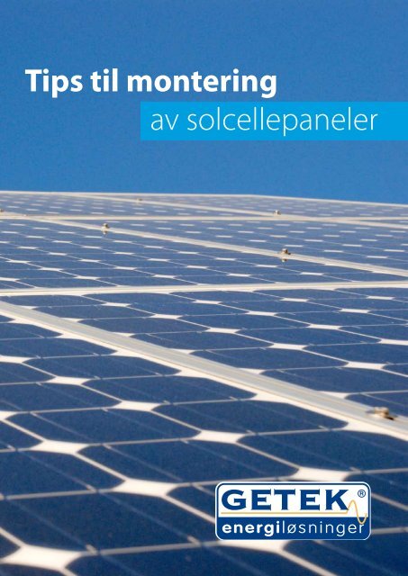 Monteringstips for solcellemoduler - getek as