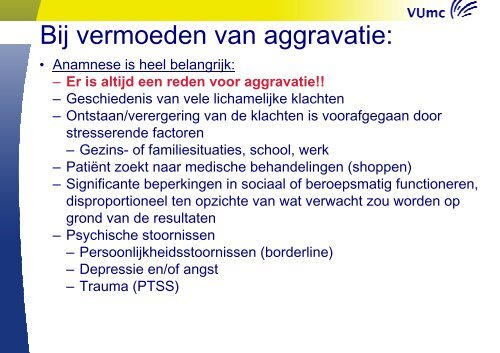 Aggravatie - Ned Ver Audiologie(*)