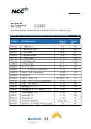 Prisliste Arna 2012 - NCC