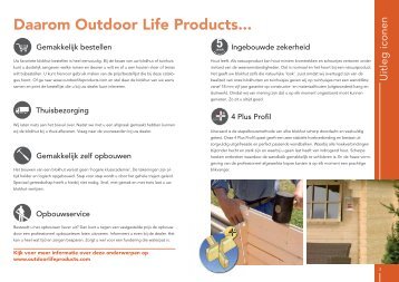 Daarom Outdoor Life Products... - Van Kooten Tuinmaterialen